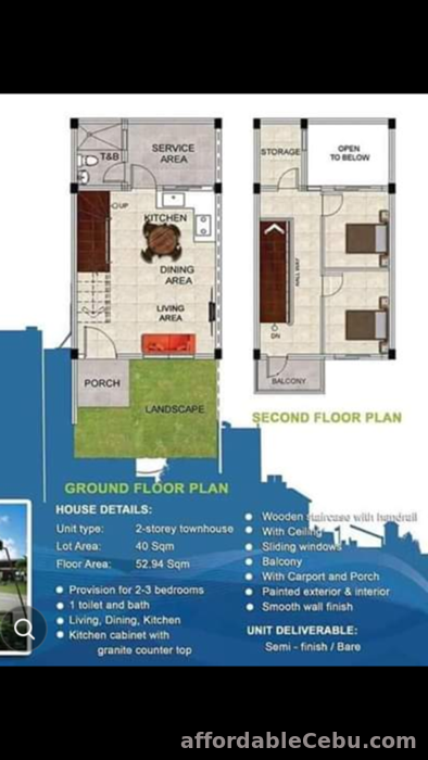 4th picture of 2-STOREY TOWNHOUSE IN GUN-OB LAPU LAPU CITY  THRU IN-HOUSE FINANCING...NO NEED FOR BANK OR PAG IBIG LOAN For Sale in Cebu, Philippines