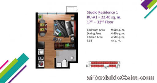 5th picture of FOR SALE STUDIO RESIDENTIAL UNIT IN VERTEX CENTRAL , CEBU CITY. For Sale in Cebu, Philippines