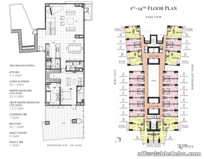 3rd picture of Lower Penthouse - 37B - PENTHOUSE CONDO IN 38 PARK AVENUE CEBU CITY For Sale in Cebu, Philippines