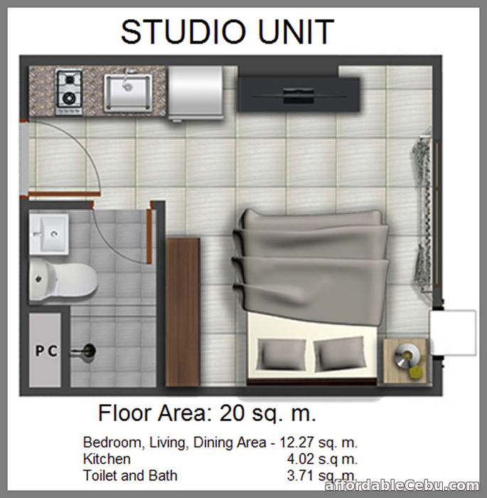 3rd picture of Casa Mira Towers Studio Unit For Sale in Cebu, Philippines