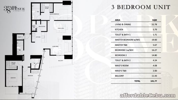 1st picture of Pre- selling 3BR condo unit type with high class features&design For Sale in Cebu, Philippines