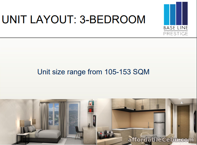 1st picture of 3 BR Unit for Sale - BASELINE PRESTIGE RESIDENCES CEBU CITY PHILIPPINES For Sale in Cebu, Philippines
