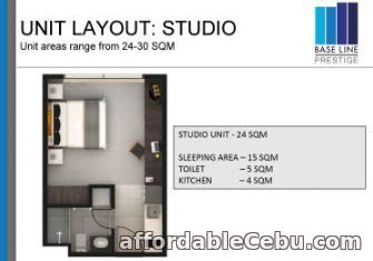 1st picture of Studio unit with 30.9sq m at Base Line Prestige For Sale in Cebu, Philippines