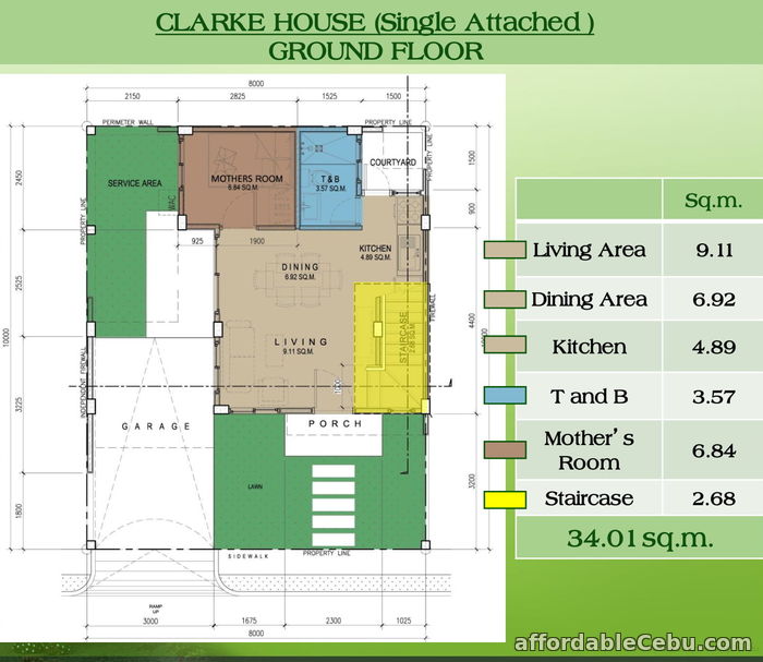 2nd picture of Clarke House (Single Attached) - Hampton Hill Residences For Sale in Cebu, Philippines