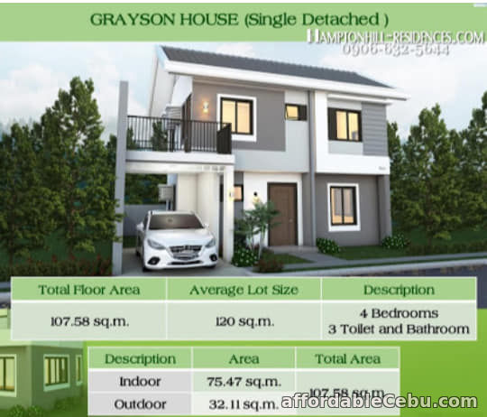 2nd picture of ​Hampton Hill - Grayson House ( Single Detached ) For Sale in Cebu, Philippines