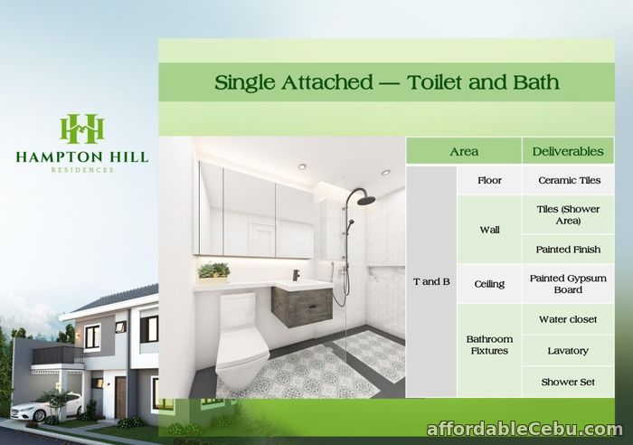 4th picture of Clarke House (Single Attached) - Hampton Hill Residences For Sale in Cebu, Philippines