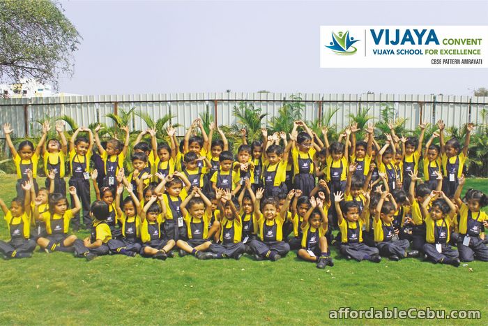 1st picture of Vijaya Convent and Vijaya School for excellence CBSE pattern Amravati Maharashtra. Announcement in Cebu, Philippines