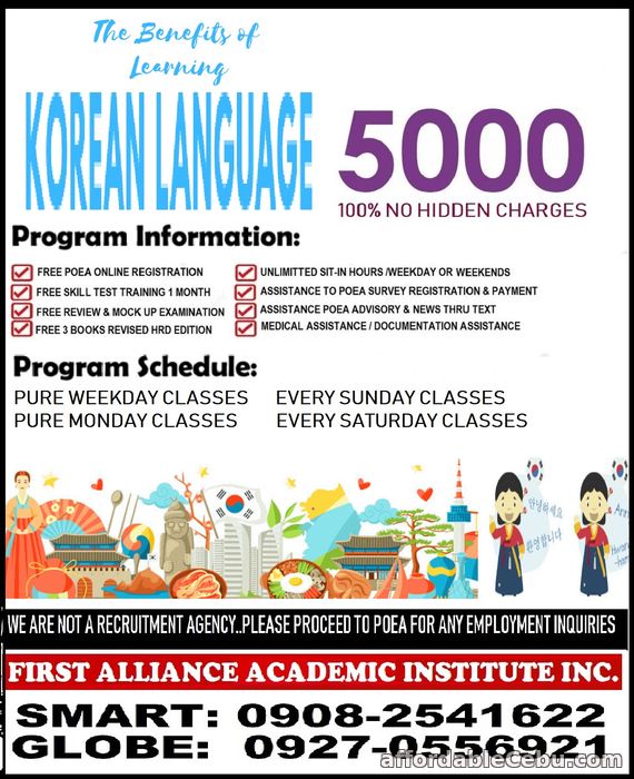 3rd picture of LEARN KOREAN LANGUAGE Offer in Cebu, Philippines