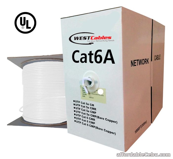 1st picture of Cat6A Plenum 1000ft Solid Copper UTP Ethernet Cable For Sale in Cebu, Philippines