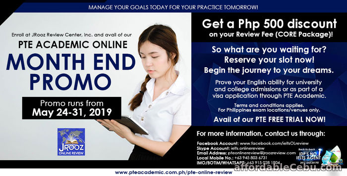 1st picture of JROOZ PTE Academic Online Month End Promo May 24-31, 2019 Offer in Cebu, Philippines