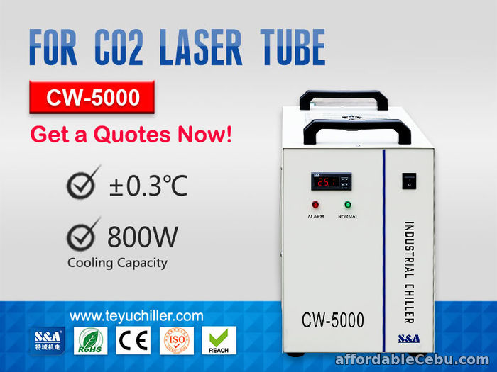 1st picture of CW5000 Water Chiller for CO2 Laser Cutting Machine 220/110V 50/60Hz For Sale in Cebu, Philippines