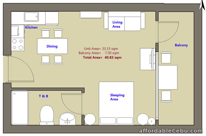 1st picture of 15th Floor Amisa Mactan with Full Sea / Ocean View For Sale in Cebu, Philippines