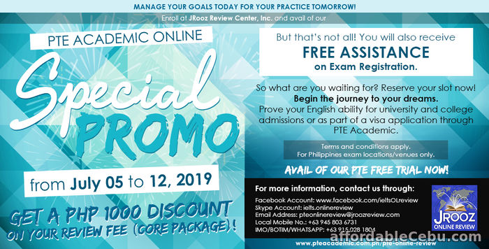 1st picture of JROOZ PTE Academic Online Special Promo July 5 – 12, 2019 Offer in Cebu, Philippines
