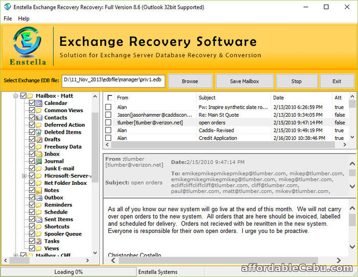 1st picture of Exchange mailbox EDB to PST converter software Offer in Cebu, Philippines