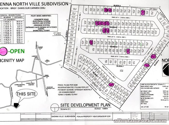 4th picture of Shenna North Ville Subdivision(LOT ONLY) Brgy. Dawis Sur, Carmen For Sale in Cebu, Philippines