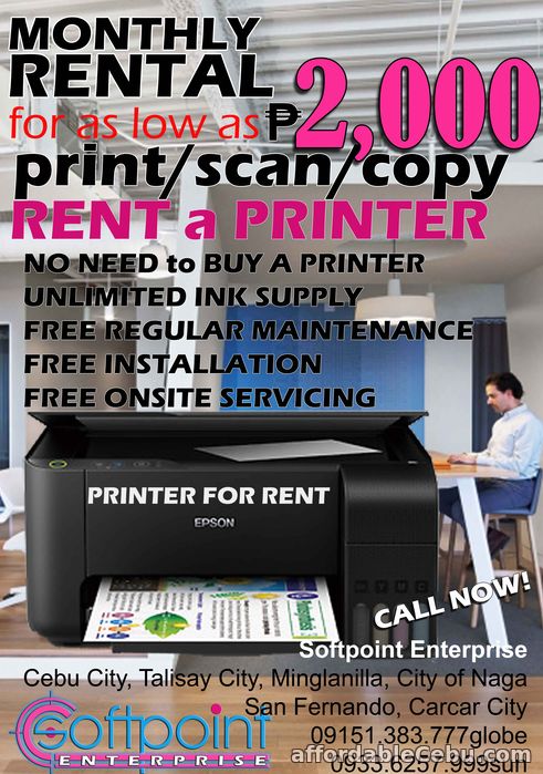 1st picture of Printer for Rent Cebu Printer Rental For Rent in Cebu, Philippines