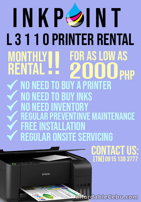 1st picture of Printer for Rent Cebu Printer Rental For Rent in Cebu, Philippines