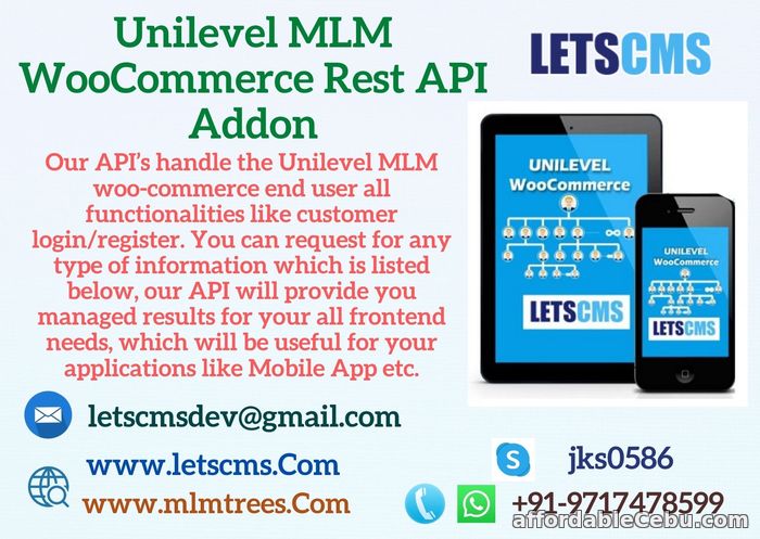 1st picture of Unilevel MLM Woocommerce Customer Login | UMW Wordpress Rest API FrontEnd | UMW B2C API Plugin For Sale in Cebu, Philippines