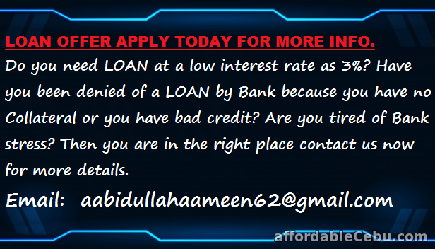 1st picture of LOAN OFFER APPLY TODAY FOR MORE INFO Offer in Cebu, Philippines