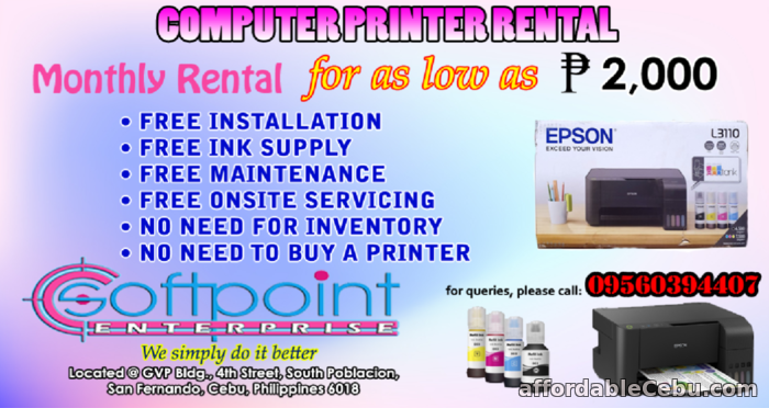 1st picture of Computer Printer Rental For Rent in Cebu, Philippines