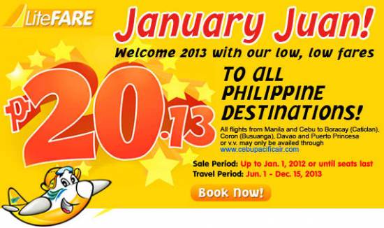 Picture of Cebu Pacific Promo June-December 2013