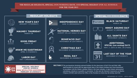 Picture of Holidays in the Philippines Year 2013