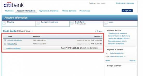 Picture of How to View Credit Limit of Your Credit Card in Citibank Online