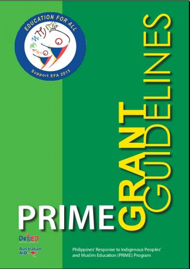 Picture of Philippines's Response to Indigenous People's and Muslim Education (PRIME) Program Grant Guidelines