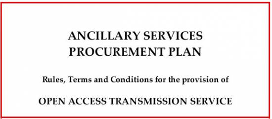 Picture of ERC Ancillary Services Procurement Plan