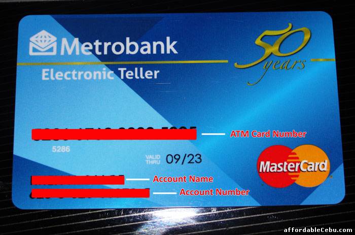 Where to find the Account Number in Metrobank ATM Card? - Banking 28093