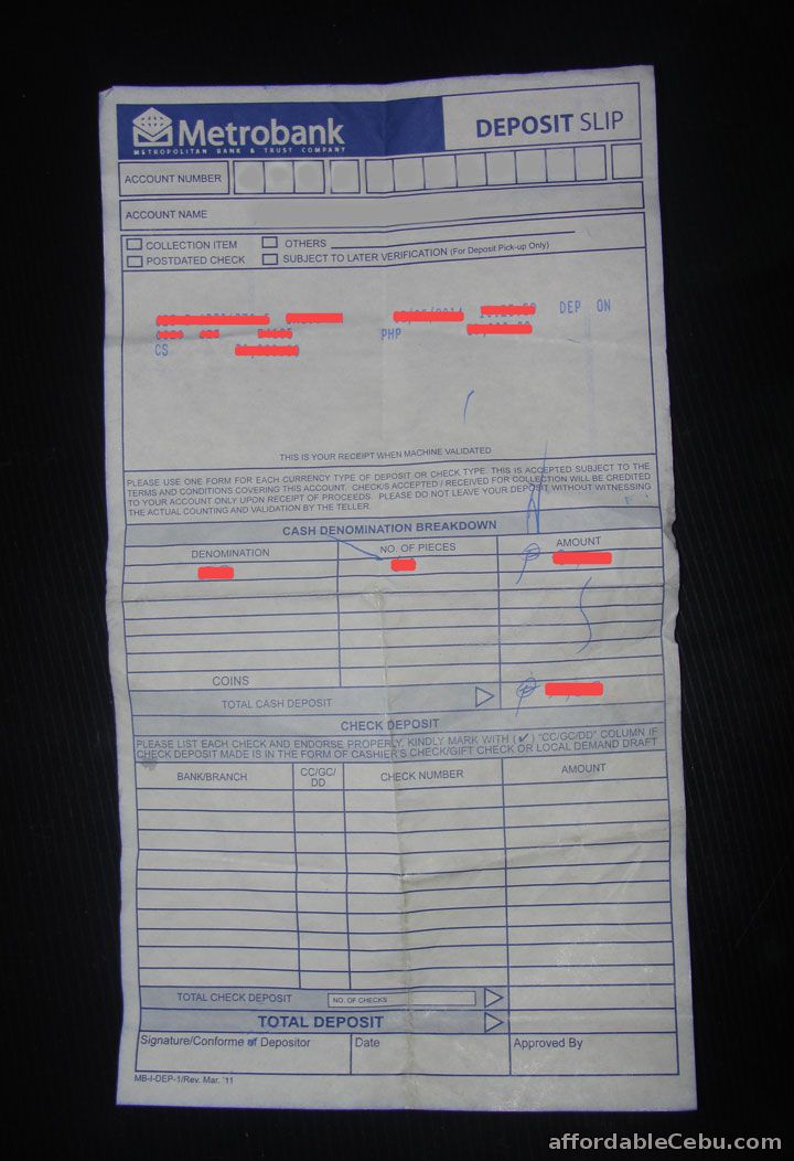 How to Request or Get Copy of Lost Deposit Slip in Metrobank? - Banking