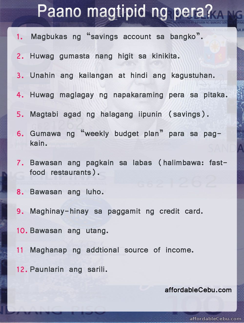 Paano magtipid ng pera? - Finance / Wealth 29701