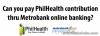 Picture of Can You Pay PhilHealh Thru Metrobank Online Banking?