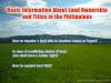 Picture of Basic Information About Land Ownership and Titles in the Philippines