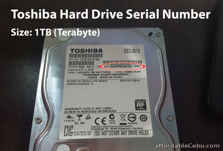 How to Serial Number of Toshiba Hard Computers, Tips 30277