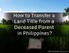 Picture of How to Transfer a Land Title from a Deceased Parent in Philippines?