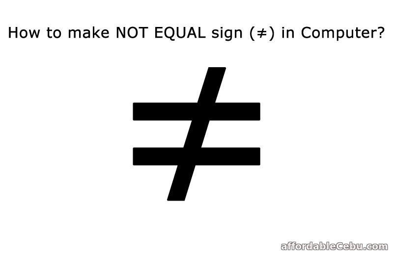 not equal sign