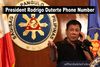 Picture of President Duterte Phone Number (Private Mobile Phone Number)