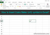 Picture of How to Insert Cubic Meter (m3) symbol in Excel?