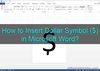 Picture of How to Insert Dollar Symbol ($) in Microsoft Word?
