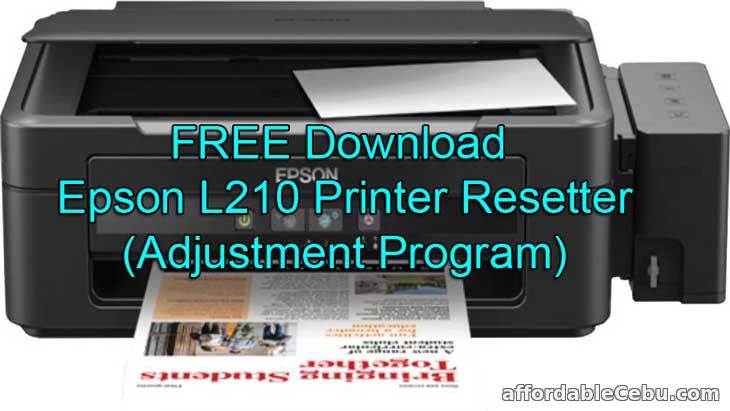 epson adjustment program l210 reset ink levels