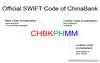 Picture of What's the official Swift Code of ChinaBank?