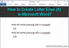 Picture of How to Create Letter Enye (ñ) in Microsoft Word?