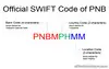 Picture of What's the official Swift Code of PNB?