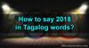 Picture of How to say 2018 in Tagalog words?