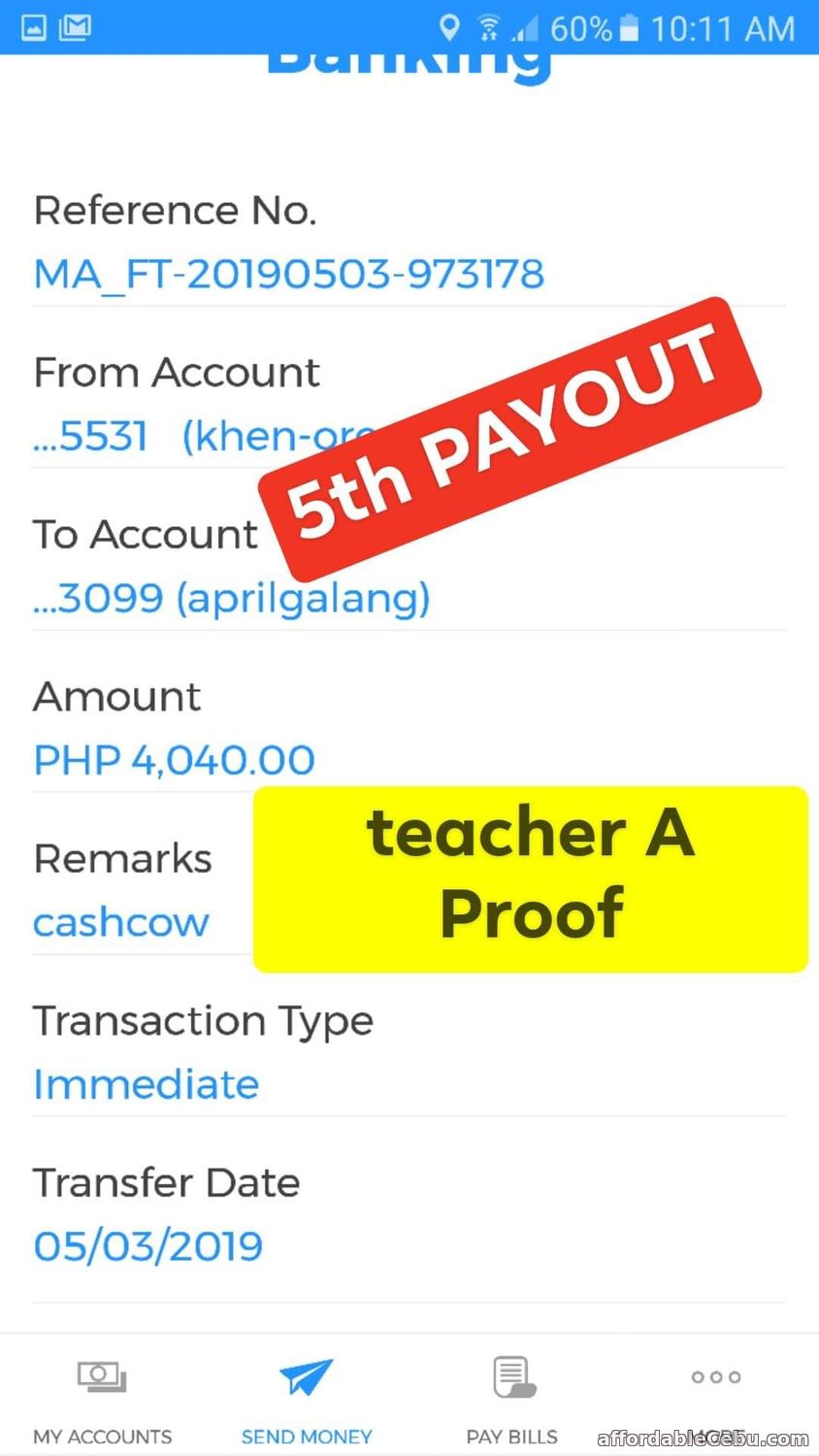 CashCowRobot Proof of Payout