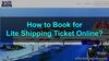 Picture of How to Book for Lite Shipping Ticket Online?