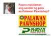 Picture of Paano malalaman ang sender ng pera sa Palawan Pawnshop?