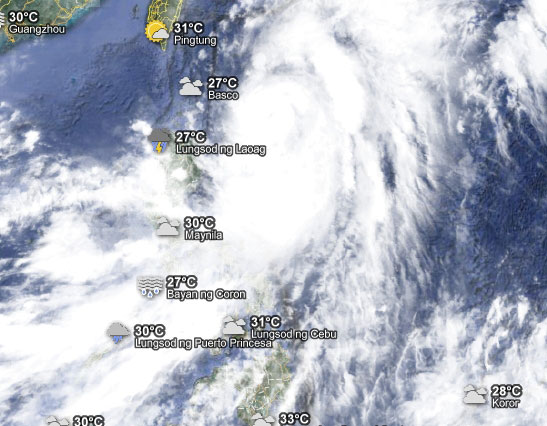 Picture of 'Ambo' becomes typhoon,  starts moving far from Philippines