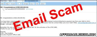 Picture of Beware of Email Scam: Compensating You $2.5 Million Dollars as Your Unclaimed Contract/Inheritance Payment Due